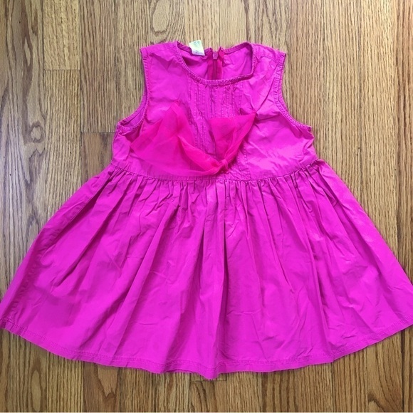 Fuchsia Pink Toddler Little Girls Sleeveless Fit & Flare Gray shift Dress - Picture 15 of 16